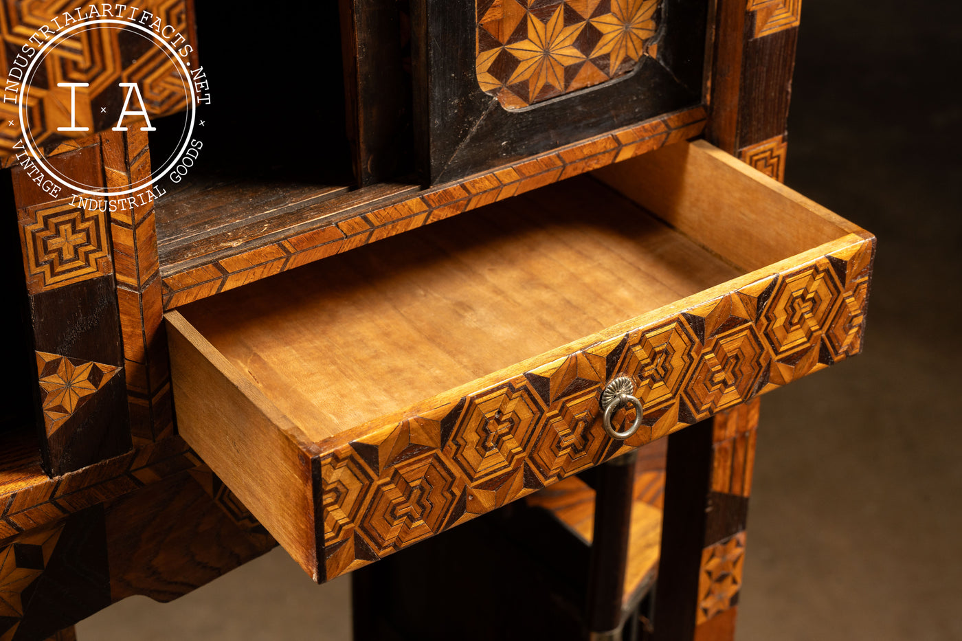 Early Meiji Period Japanese Elm Shadona Cabinet