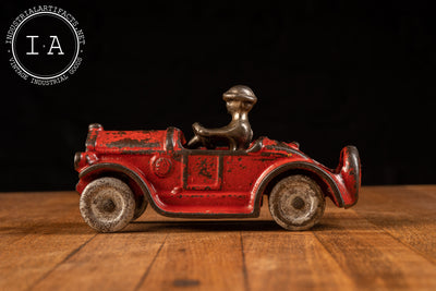 1920s Kilgore Cast Iron Toy Sports Roadster with Original Driver