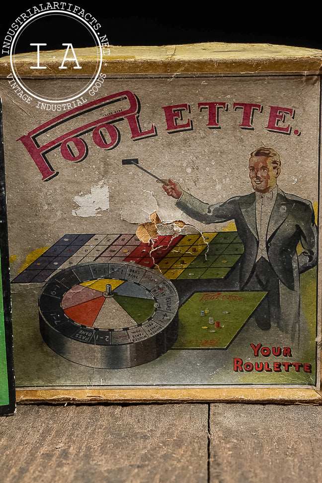 Antique Poolette Game Set with Original Box