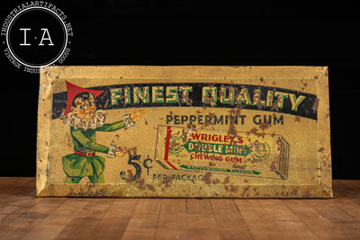 Vintage Wrigley's Double Mint Gum TOC Sign