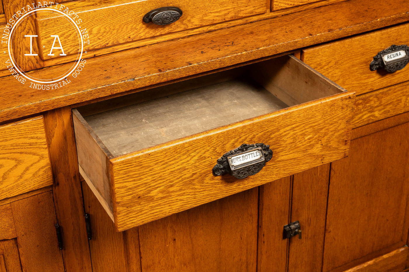 Massive Early 20th Century Apothecary Display Cabinet