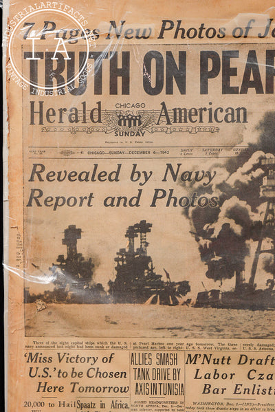 1942 Chicago Herald-American “Truth on Pearl Harbor!” Newspaper