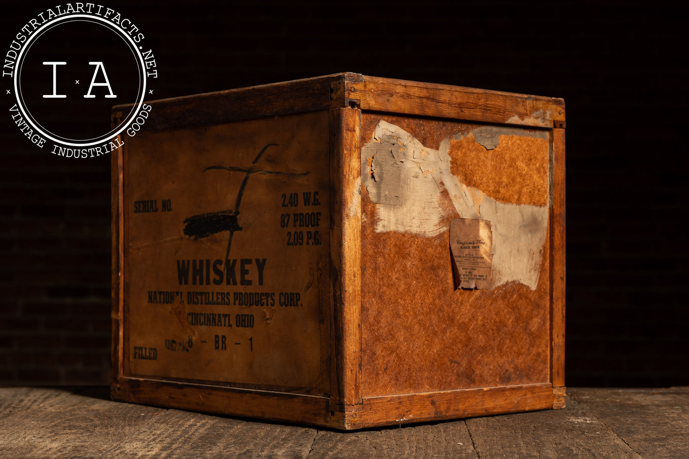 Vintage Bond & Lillard Whiskey Shipping Crate