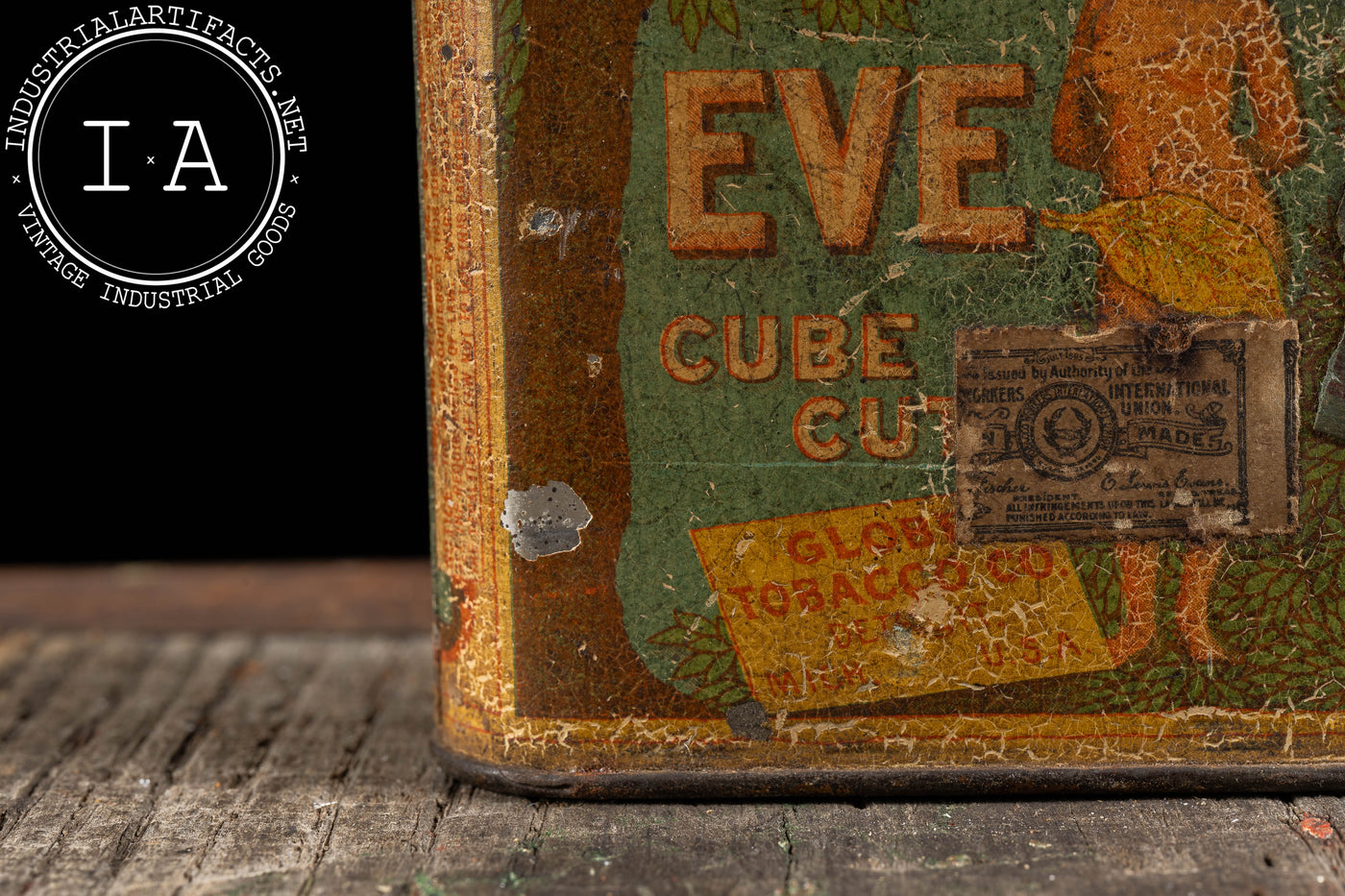 Eve Cube Cut Tin by Globe Tobacco Co.