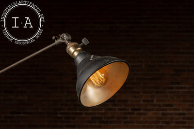 Antique Industrial Articulated Floor Lamp by Dazor