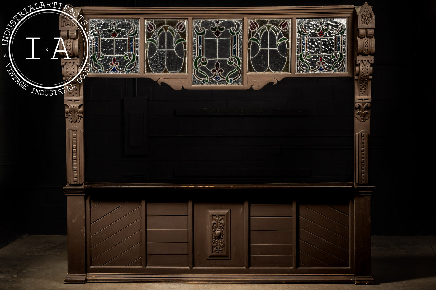 Antique Wooden Front Bar