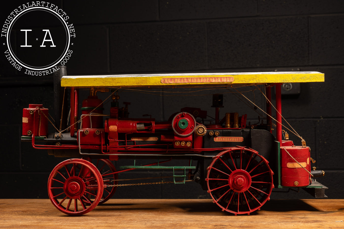 Early 20th Century Cast Iron Minneapolis Steam Engine Model