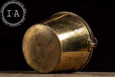 1866 Patent Brass Water Pail with Iron Bail Handle by Hayden's
