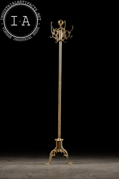 Italian-Inspired Contemporary Brass Coat Rack