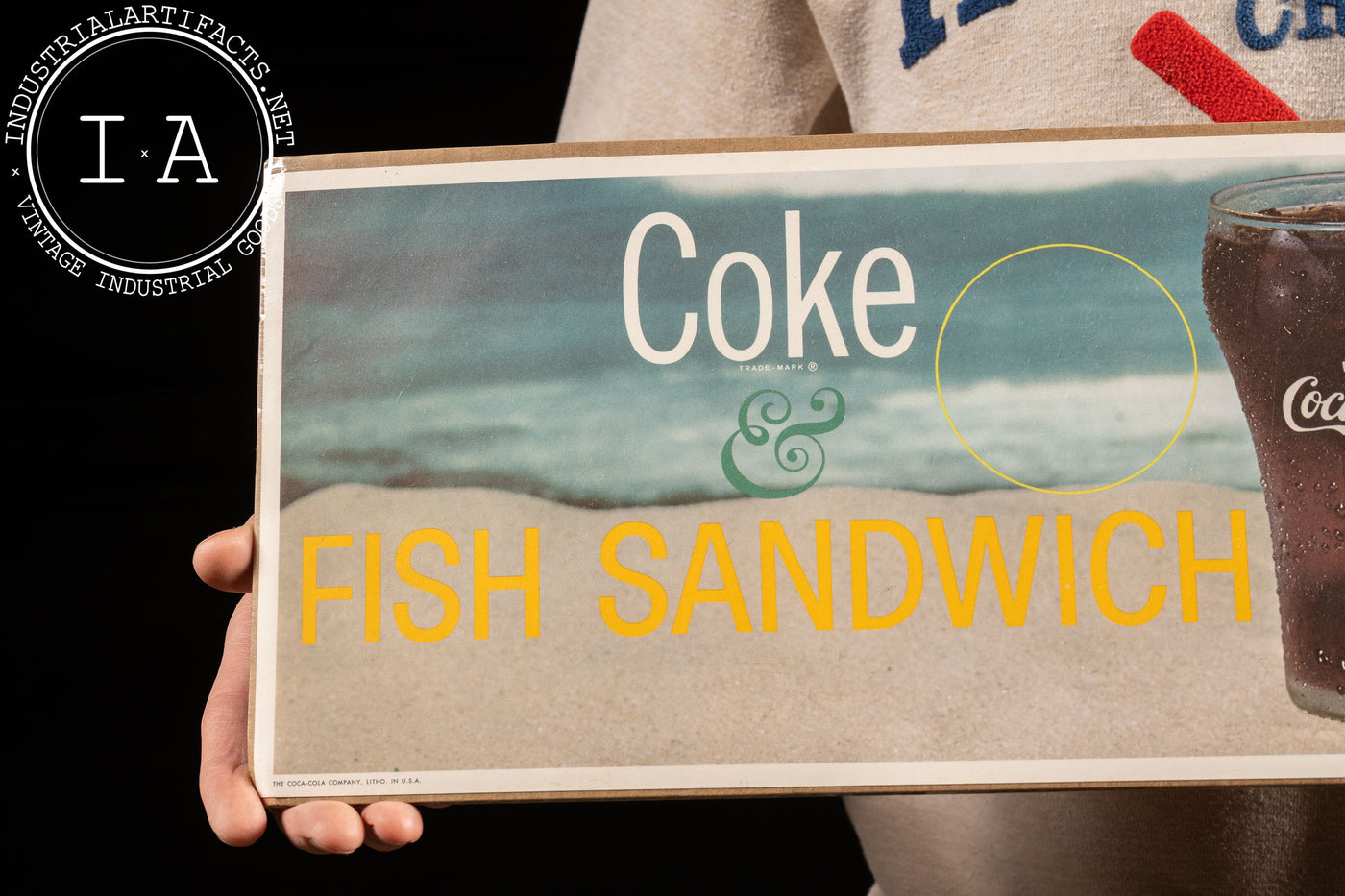 Vintage Fish Sandwich and Coke Litho Print