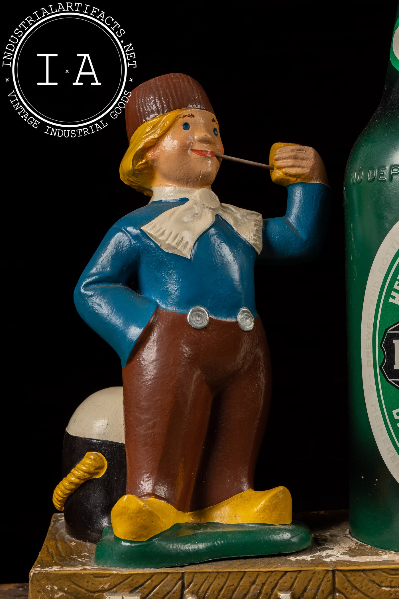 Vintage Ceramic Heineken Beer Bartop Advertising Display