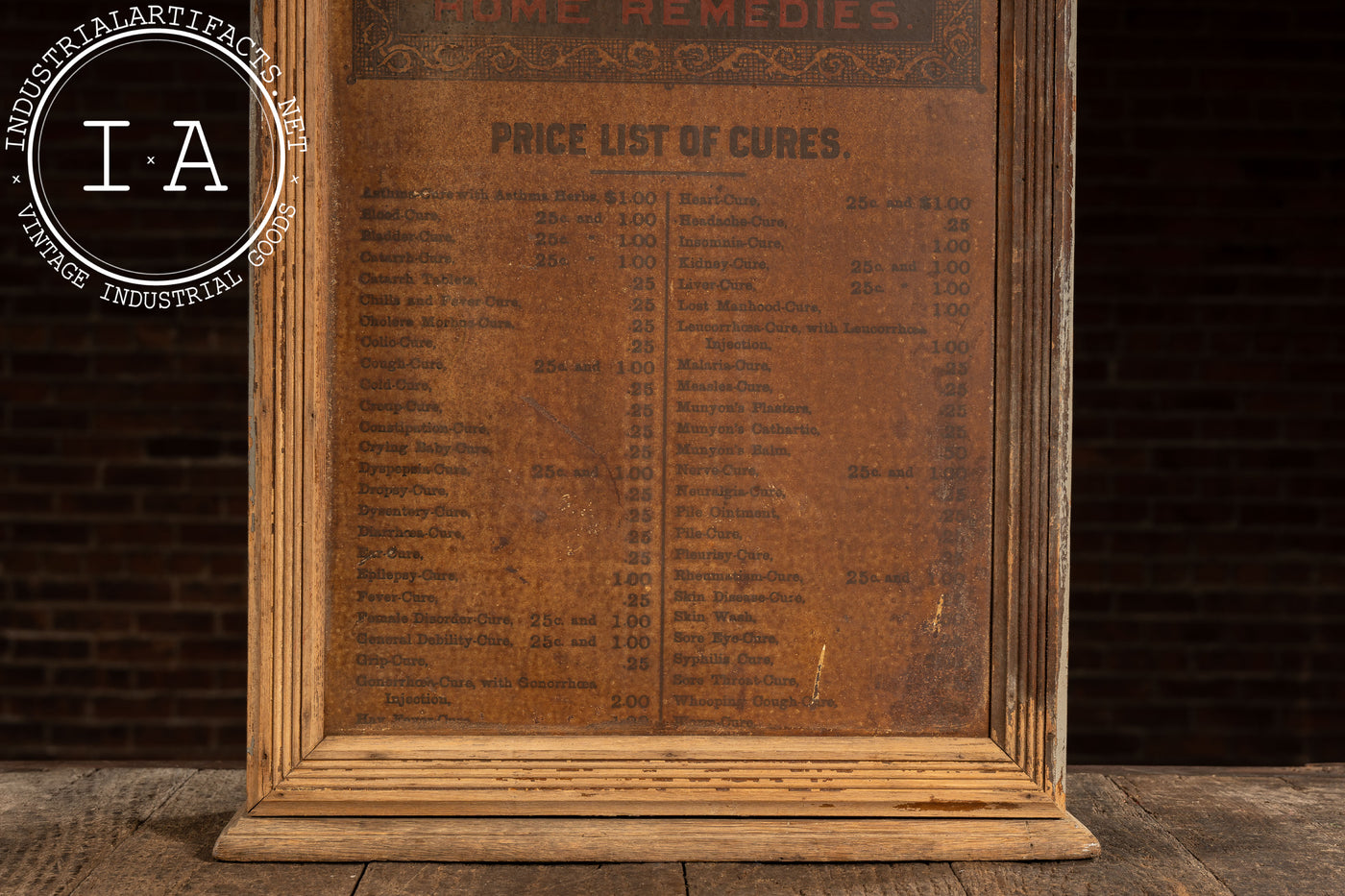 Late 19th Century Munyons Homeopathic Remedies Apothecary Cabinet