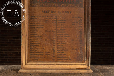 Late 19th Century Munyons Homeopathic Remedies Apothecary Cabinet