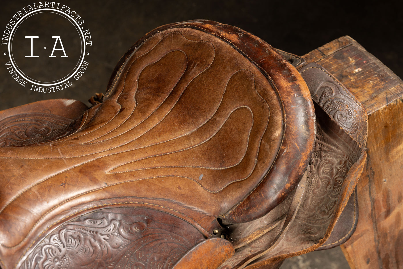 Antique Tooled Leather Horse Saddle