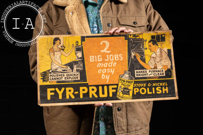 Vintage Fyr-Pruf Stove Polish Cardstock Ad