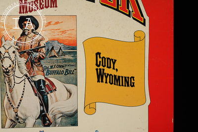Winchester Museum Tin Lithograph on Cardboard Sign