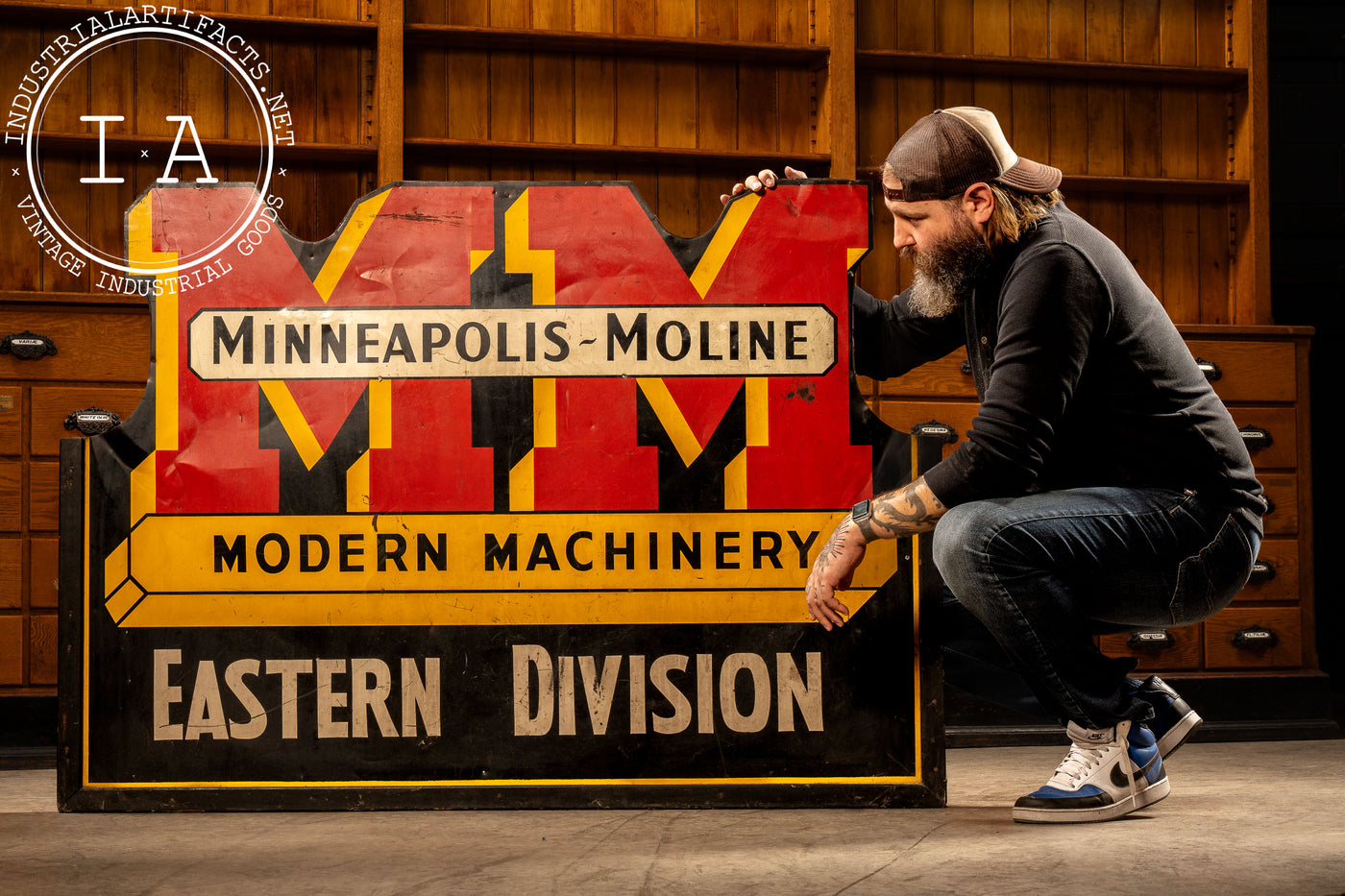 Vintage Minneapolis-Moline - Eastern Division Tin Litho Sign