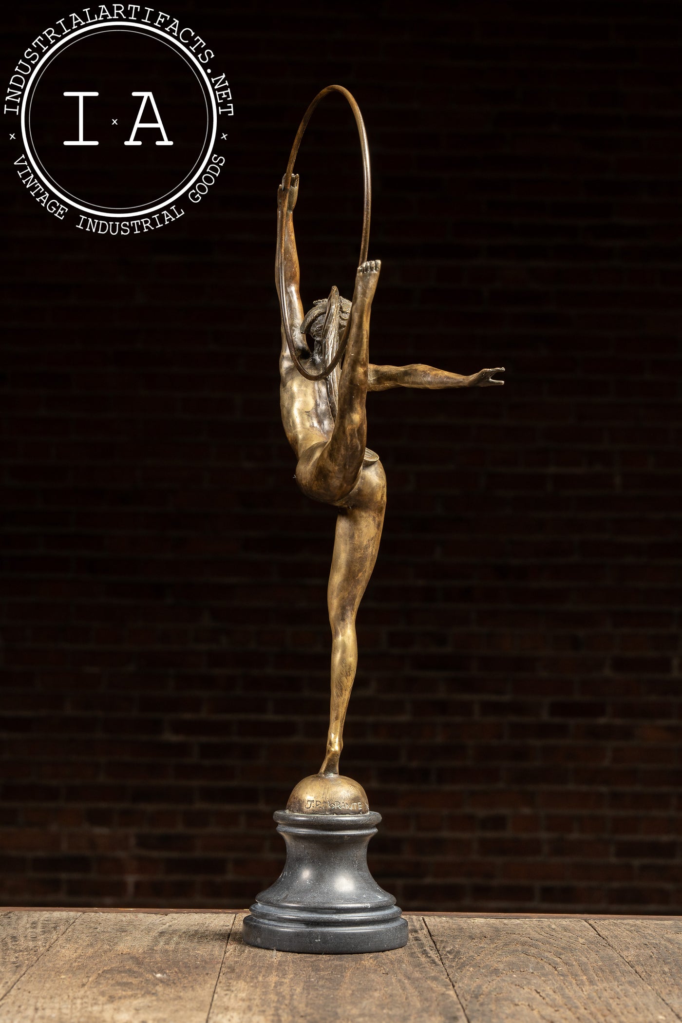 Hoop Dancer With Headress | J. P. Morante Bronze Sculpture, Signed