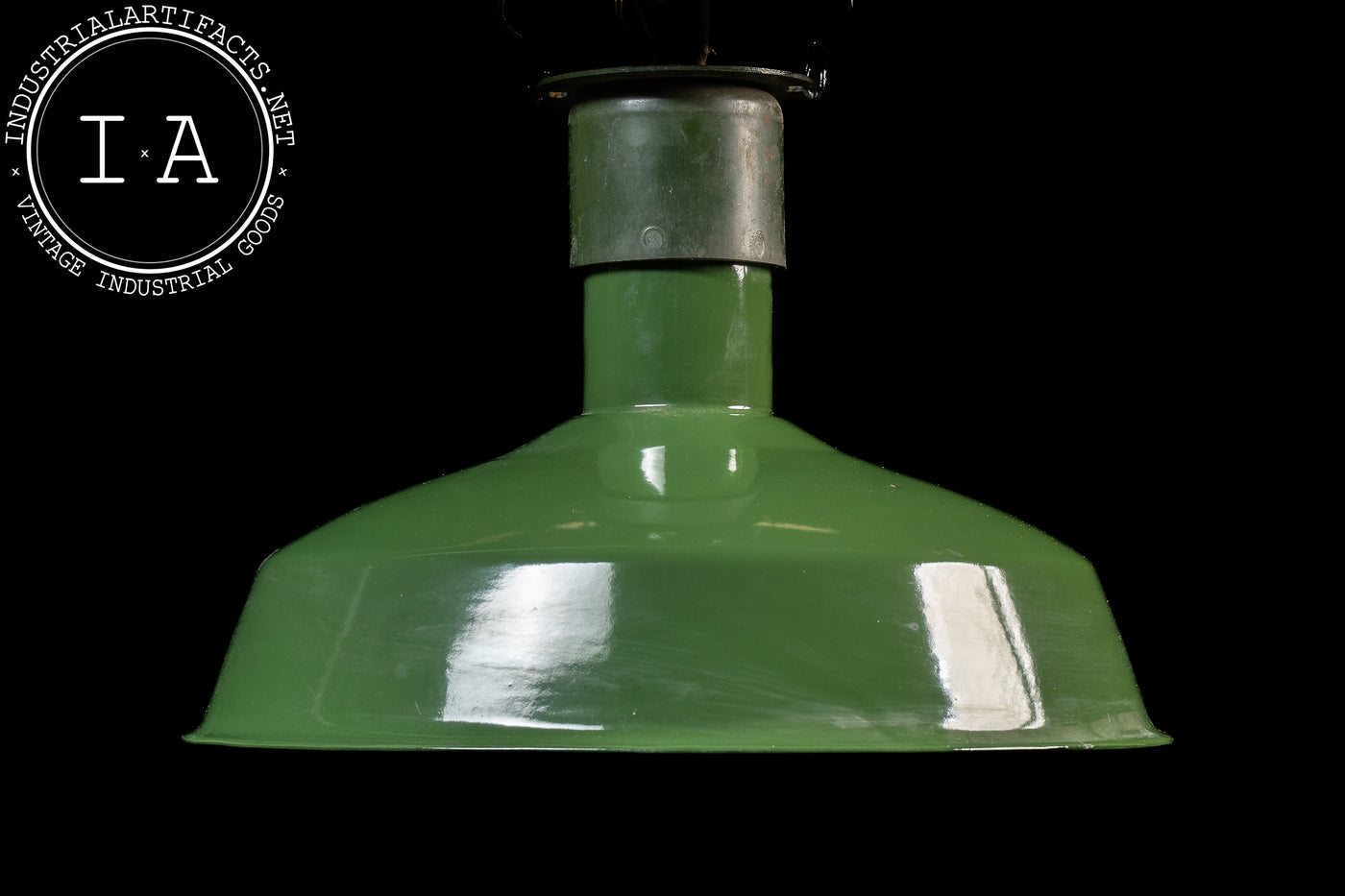 Vintage Westinghouse Industrial Enamel Light in Green