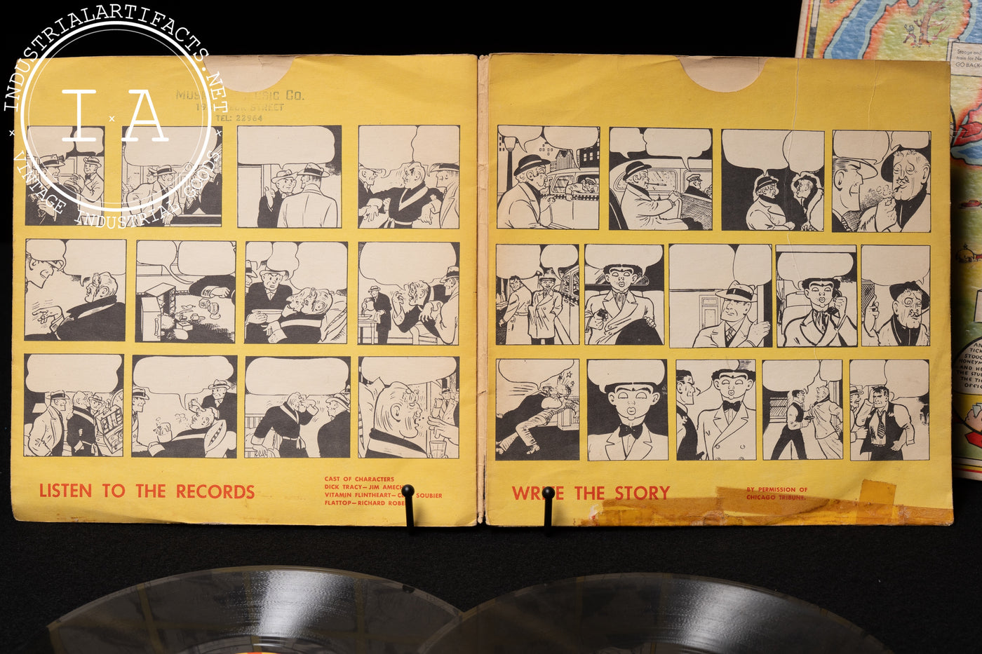 Dick Tracy Collectibles Lot - Crimestoppers Kit, Detective Game, and Vinyls