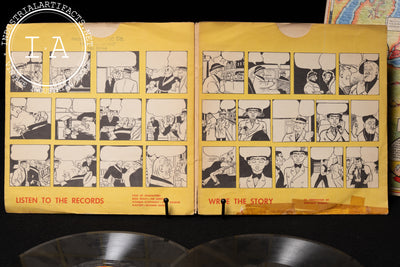 Dick Tracy Collectibles Lot - Crimestoppers Kit, Detective Game, and Vinyls