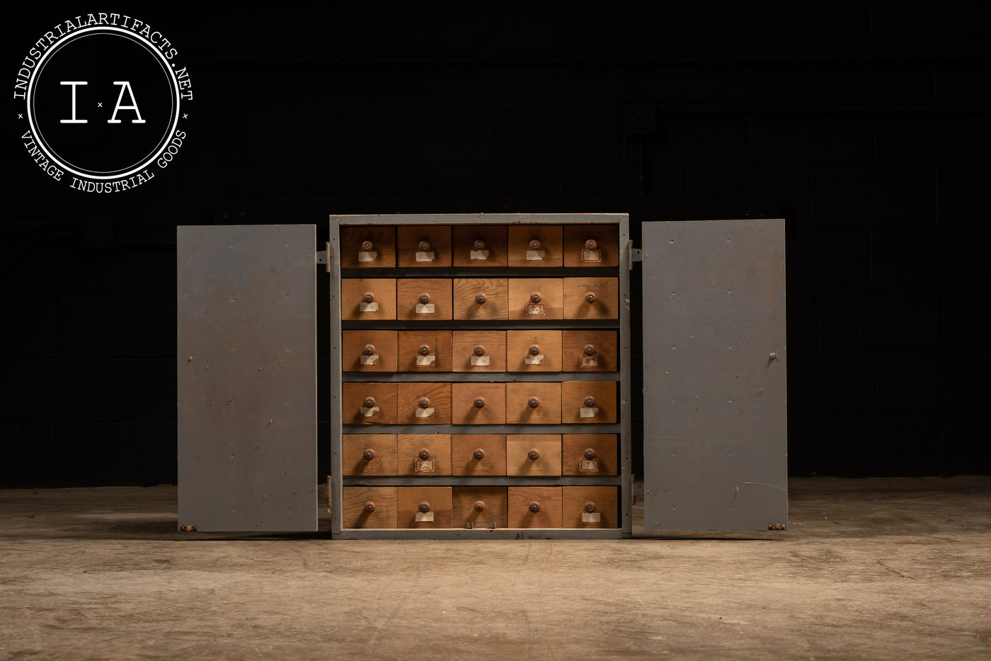 Antique 30 Drawer Parts Cabinet