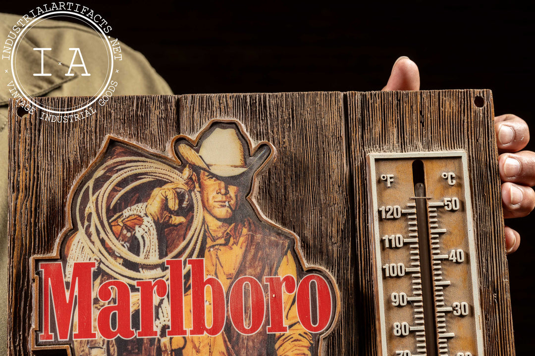 Vintage Marlboro Plastic Advertising Thermometer – Industrial