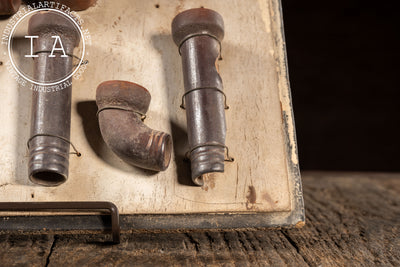 19th Century English Antique Ceramic Pipe Fitting Salesman Sample Display