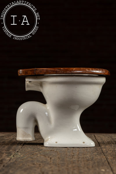 Vintage Salesman’s Sample Ceramic Toilet by Tofield & Johnson