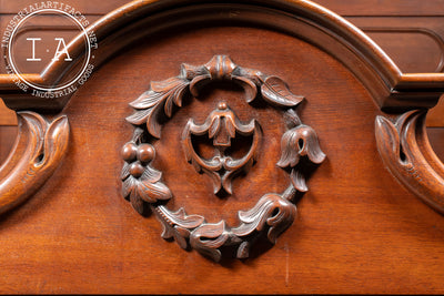 Late 19th Century Eastlake Victorian Walnut Bedframe