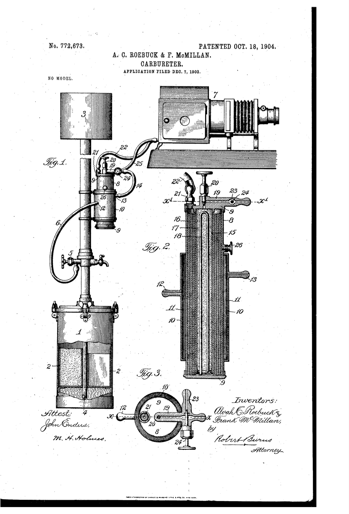 Early 20th Century E. O. Mfg. Theater Limelight Carburetor