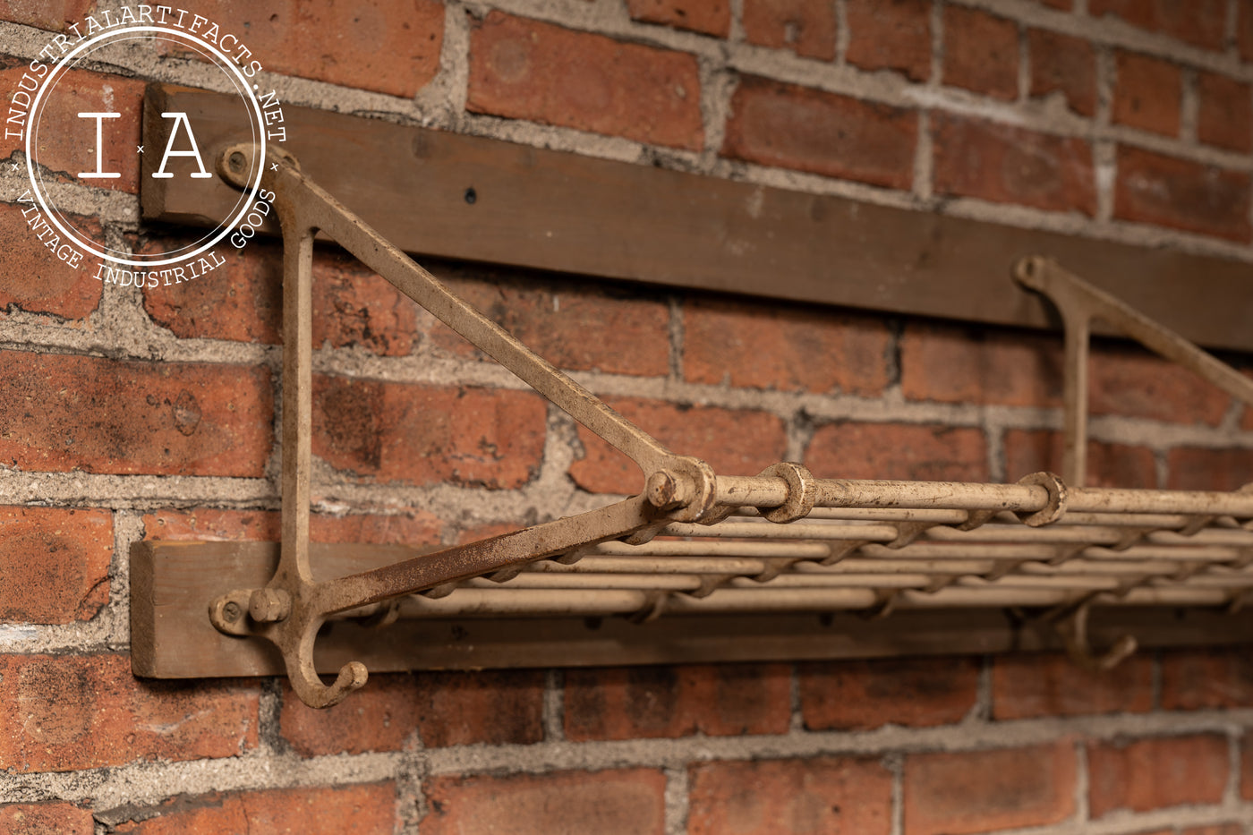 Antique Wall-Mounted Pullman Luggage Rack