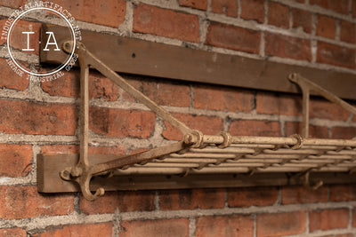 Antique Wall-Mounted Pullman Luggage Rack