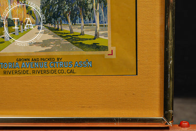 Antique Avenue Brand Citrus Framed Fruit Crate Label
