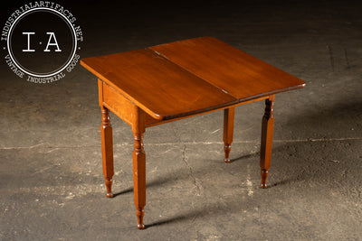Early 20th Century Hardwood Table with Expanding Top