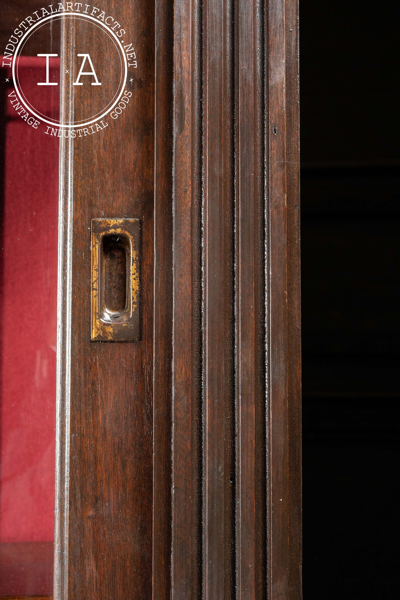 Massive Early 20th Century Sliding Glass Door Display Case