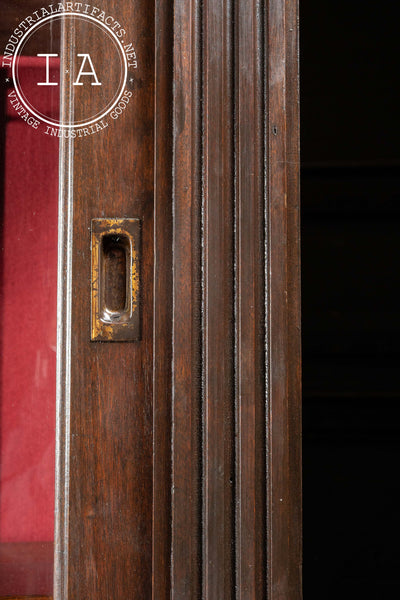 Massive Early 20th Century Sliding Glass Door Display Case