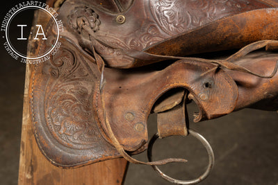 Antique Tooled Leather Horse Saddle