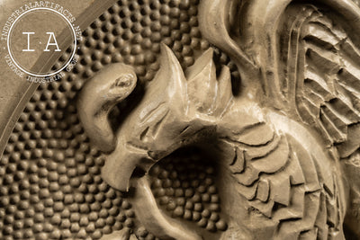Massive Mid-Century Mexican National Emblem Architectural Medallion