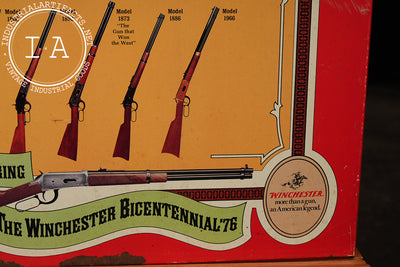 Winchester Museum Tin Lithograph on Cardboard Sign