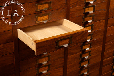 Massive Antique 153-Drawer Oak Apothecary Cabinet