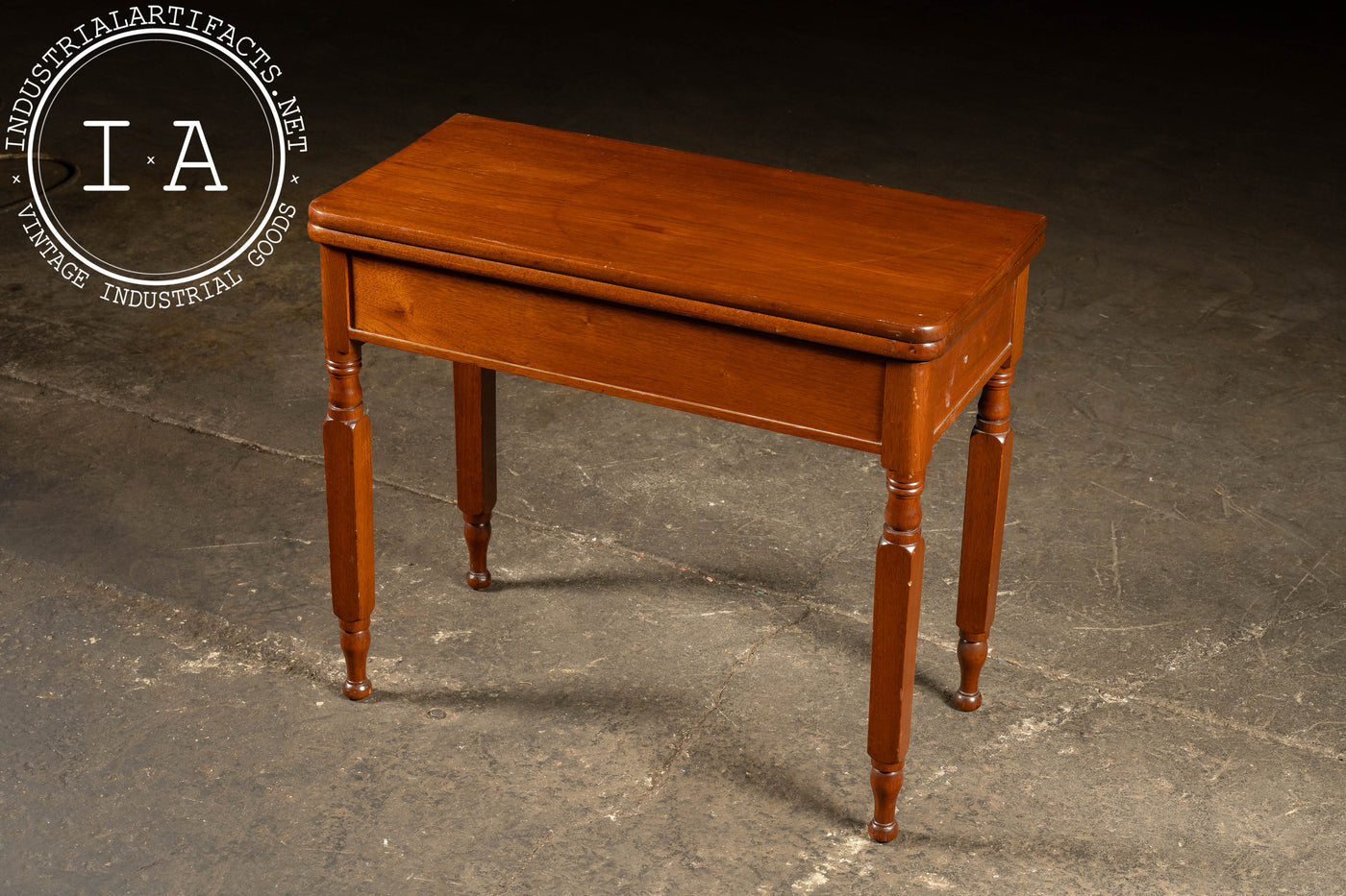 Early 20th Century Hardwood Table with Expanding Top