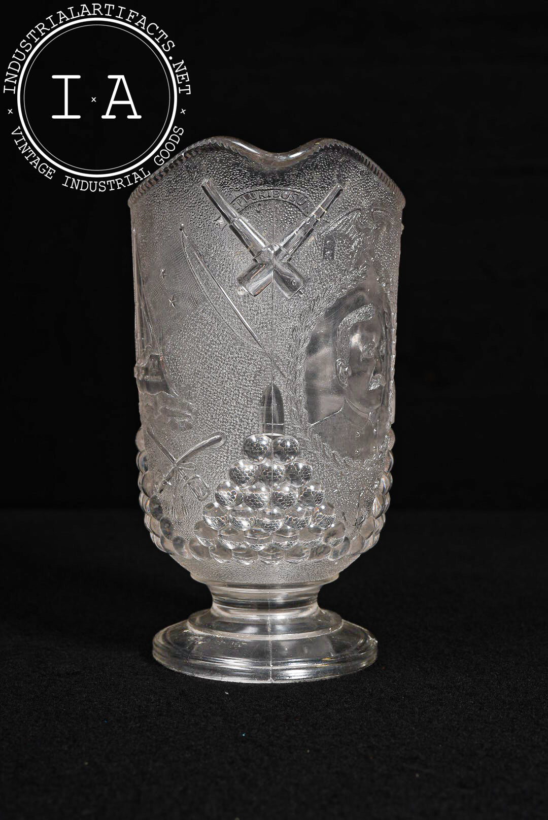 19th Century Admiral Dewey Commemorative Pitcher by Beatty-Brady Glass