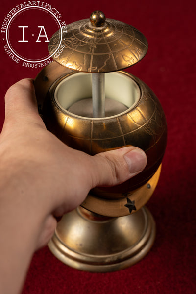 Vintage Brass Globe Space Age Cigarette Dispenser
