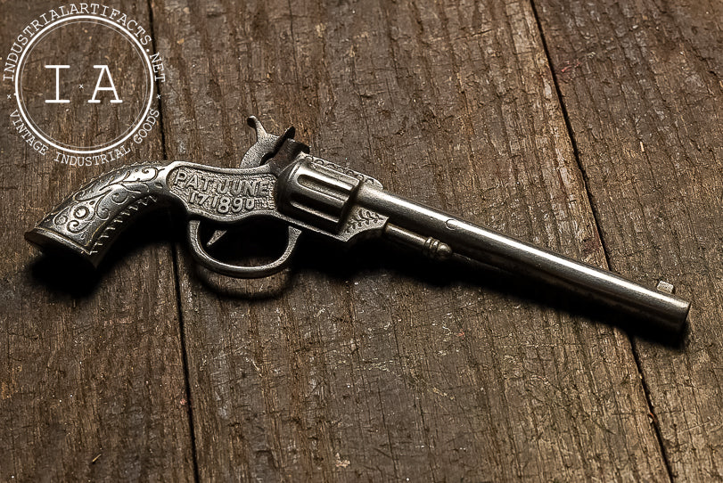 19th Century Jumbo Cap Gun Pistol – Long Barrel Toy Revolver