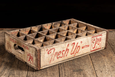 Vintage Wooden 7-Up “Fresh Up” Advertising Case