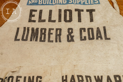 Vintage Elliott Lumber and Coal Apron