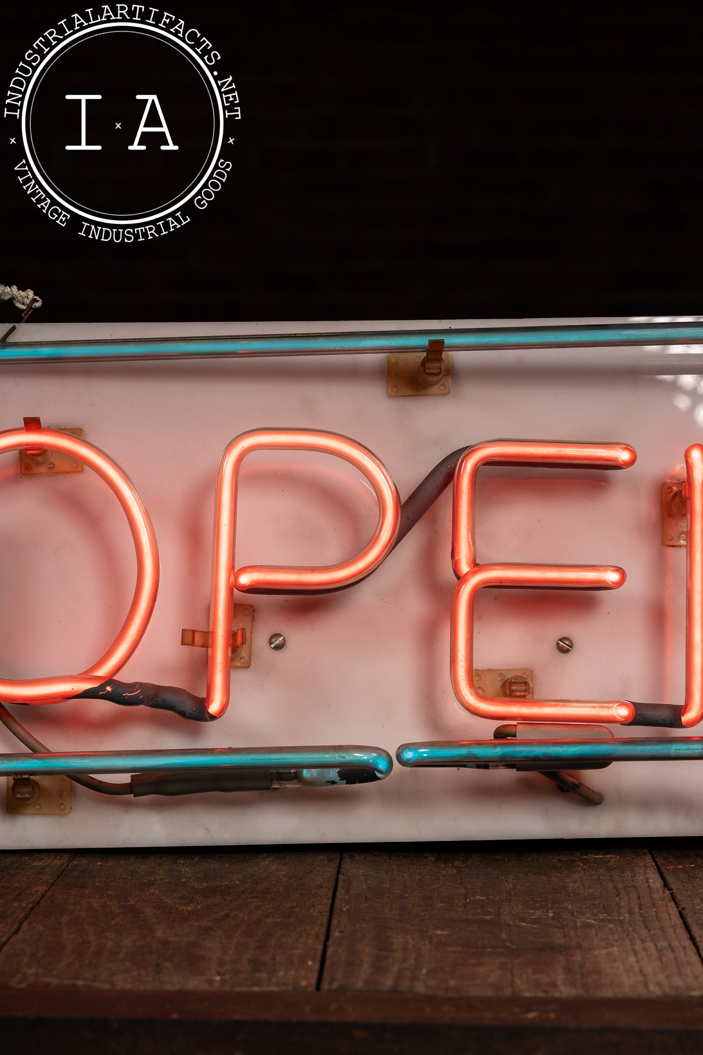 Vintage Red-Blue Neon "Open" Retail Sign