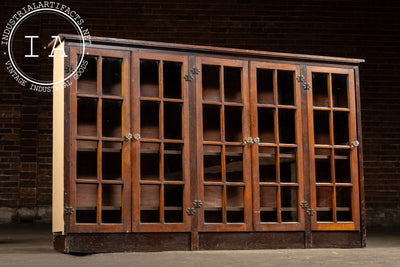Early 20th Century Mission-Style Display Case with Glass Doors