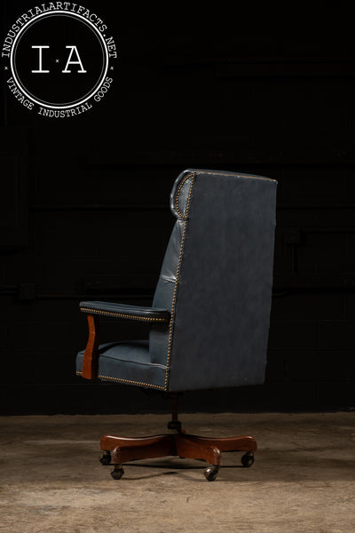 Tufted Executive Chair in Blue